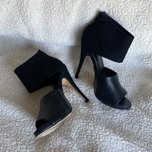 Apt 9 Apreelanblack Wide Ankle Cuff Heels
